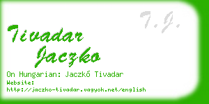 tivadar jaczko business card