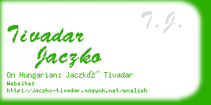 tivadar jaczko business card